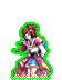 Oichi sprite with green outline